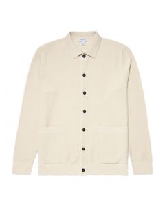 Beige Knitted Cotton Jacket