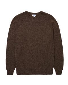 Mörkbrun Shetland Crew Neck