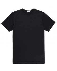 Svart Kvalitets t-shirt från Sunspel. Rund halsad t-tröja