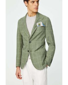 Ljusgrön Windowpane Blazer