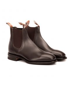 Bruna chelsea boots i skinn.